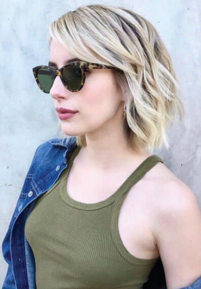 Emma Roberts Blonde hair color and cut