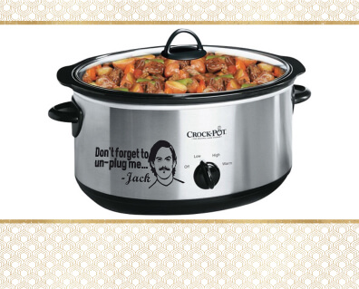 Crock Pot with Food Cooking