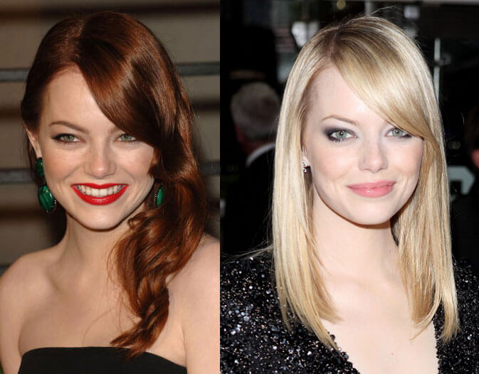 Emma Stone Red Head to Blonde Hair Color Transformation