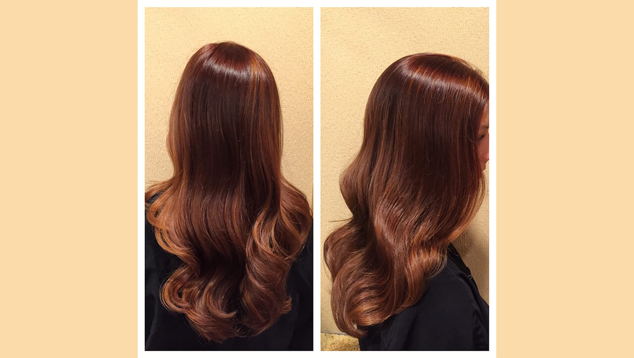 Red Bronze Hair Color Formula Model After