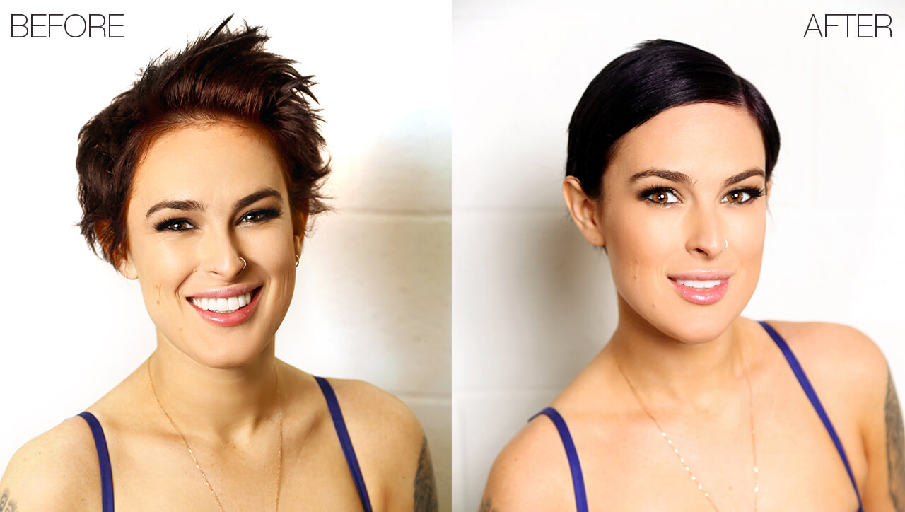 Rumer Willis Hair Color Formula Before and After