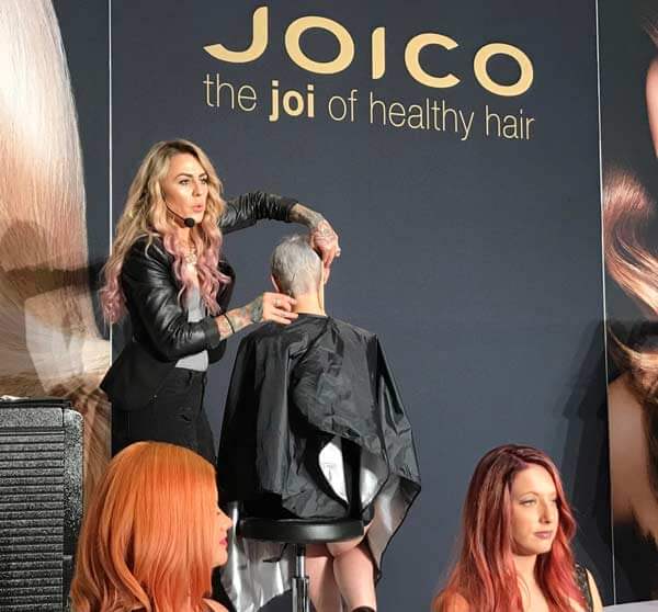 Joico Guest Artist on stage at hair show