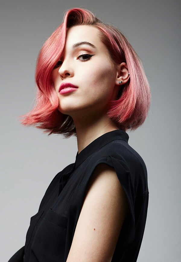 Women with short red bob