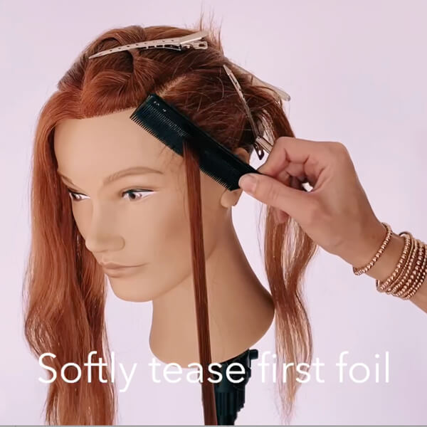 Mannequin head with red hair