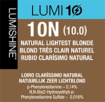 lumishine lumi10 permanent creme natural lightest blonde 10N