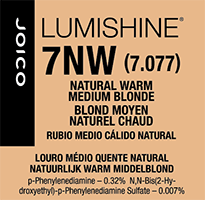 lumishine permanent creme natural warm medium blonde 7NW