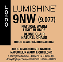 lumishine permanent creme color swatch natural warm light blonde 9NW