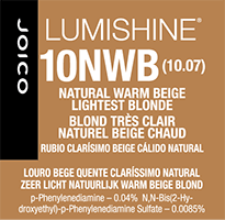 lumishine permanent creme natural warm beige lightest blonde 10NWB