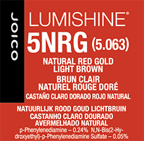 lumishine permanent creme natural red gold light brown 5NRG