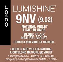 lumishine permanent creme color swatch natural violet light blonde 9NV