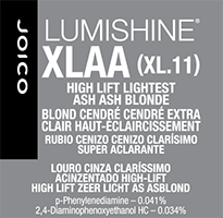lumishine permanent creme high lift lightest ash ash blonde XLAA