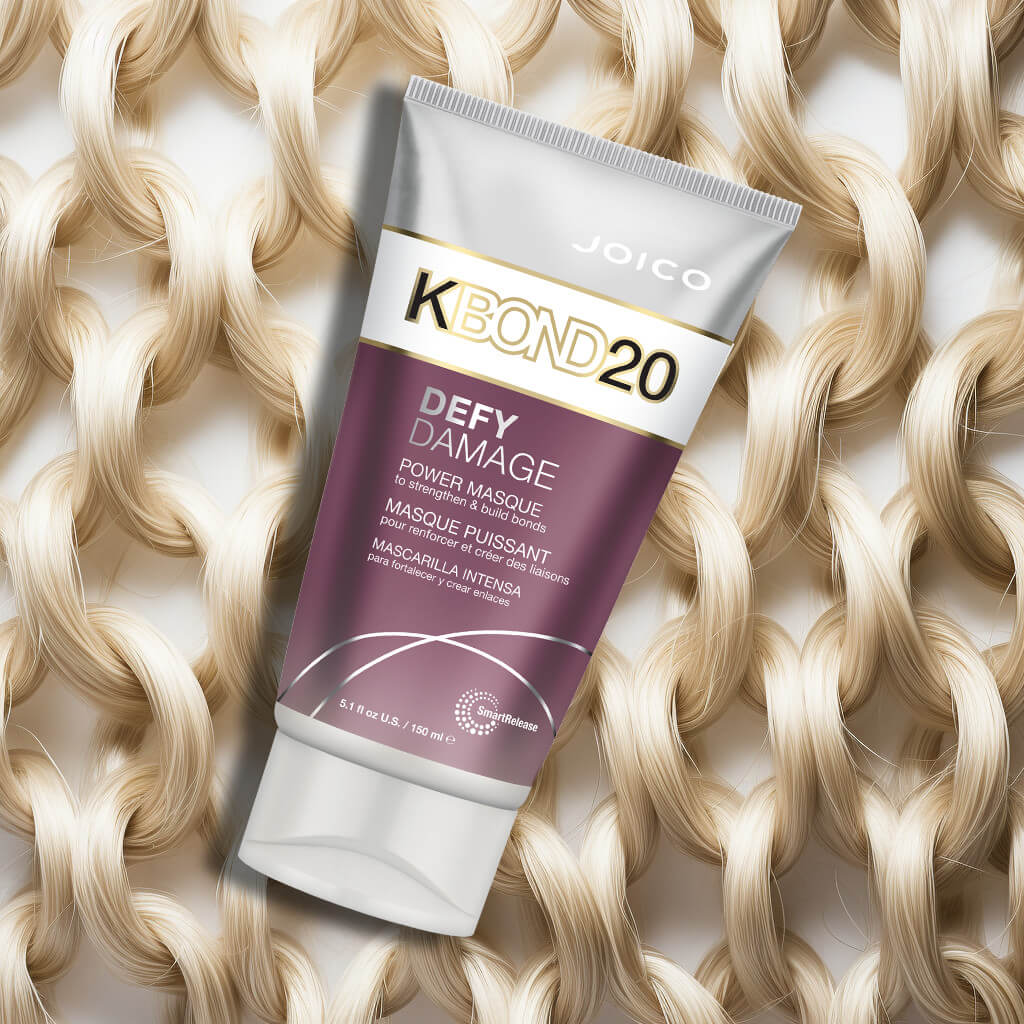 Kbond20 product over blonde hair knots